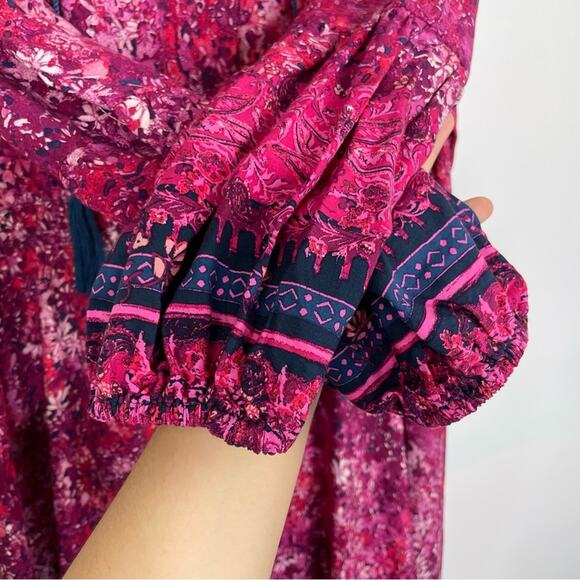 Frye & Co. Pink Peasant Western Maxi dress size XXL - Picture 5 of 11